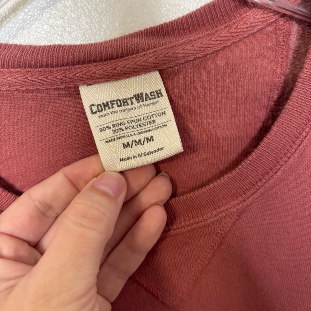 Quiet Storm Surf Shop Crewneck Sweatshirt Men’s Medium Faded Red - Picture 3 of 7